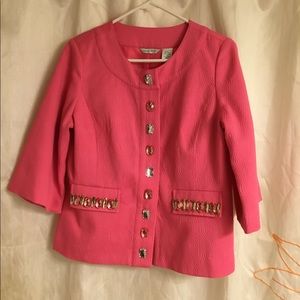 Hot pink jacket with stones